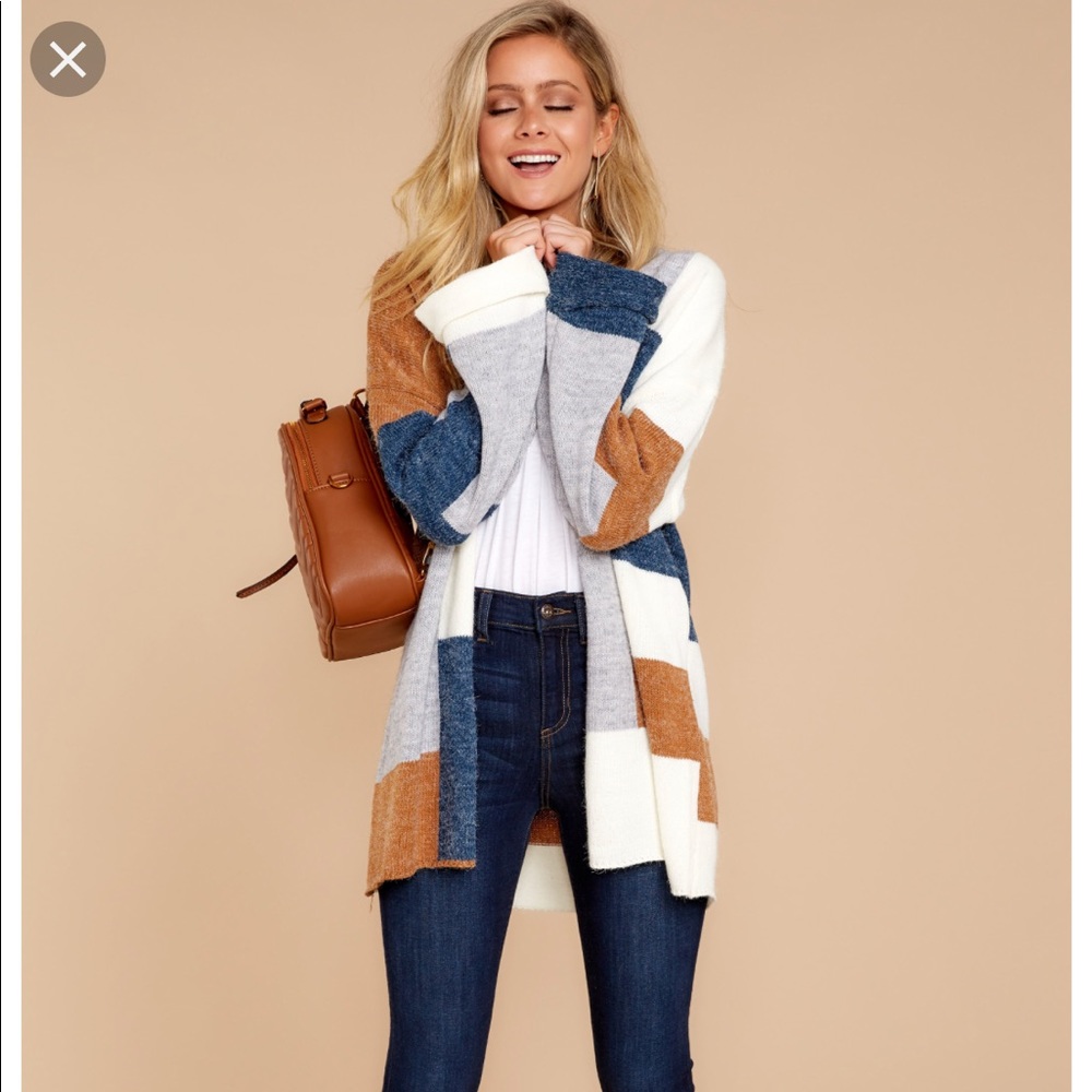 Navy and gold cardigan